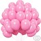 Pink Balloons - 12 inch 100pcs Latex - Round Matte Pink Birthday Balloons with 2 Ribbons for Baby Shower, Gender Reveal Parties